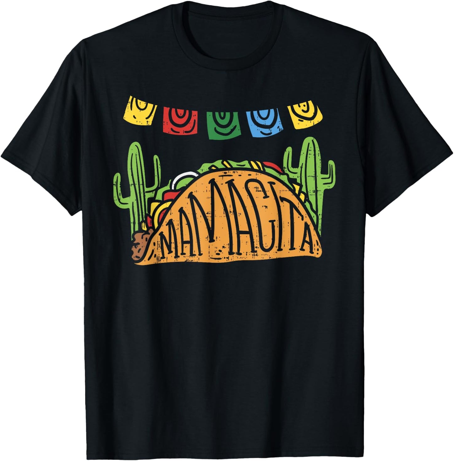 Mamacita Taco Cinco De Mayo Mothers Day Mom Funny T-Shirt - T-Shirt | Black