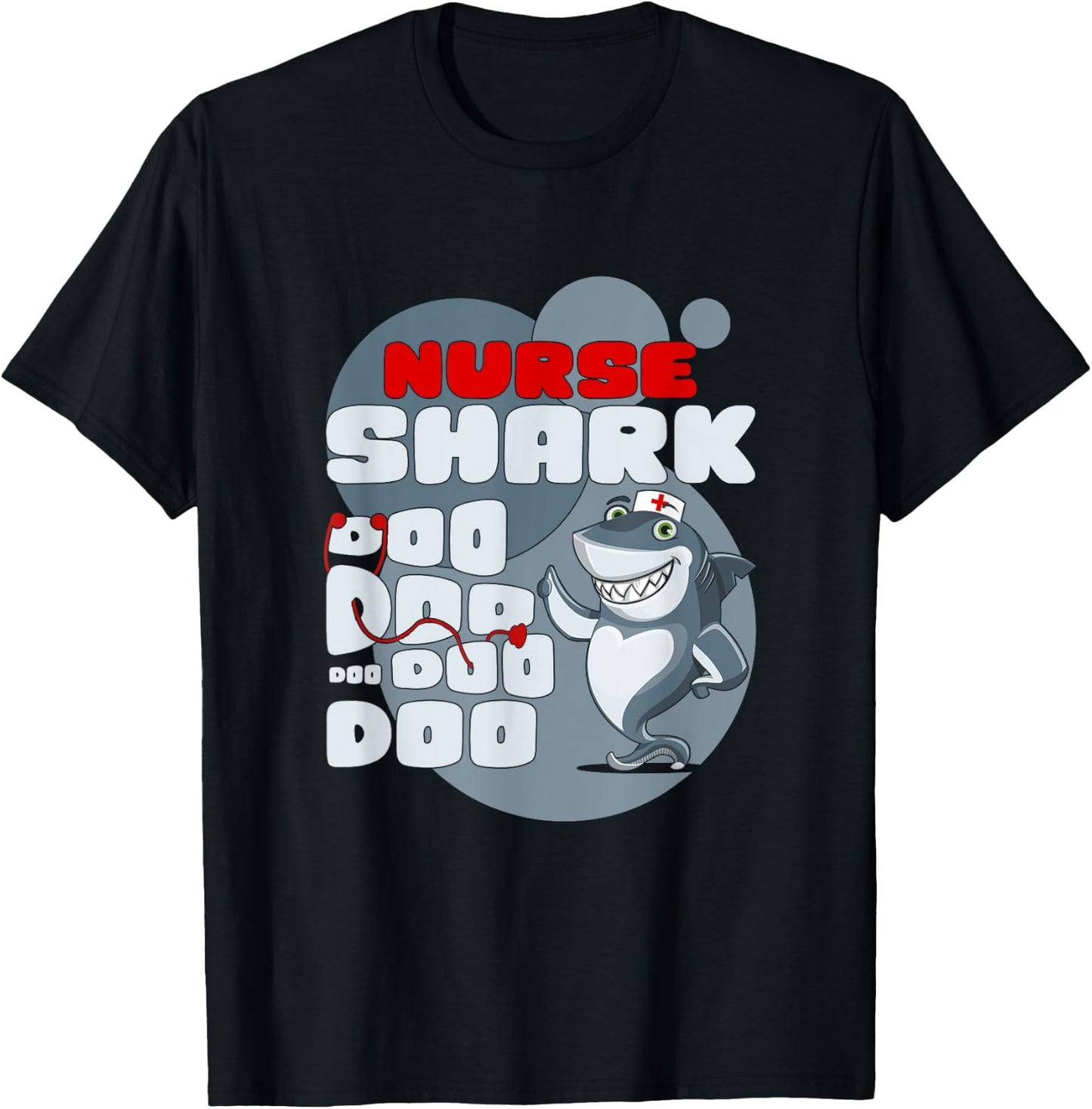 Funny Shark Nurse RN LPN CNA Nurse Practitioners T-Shirt - T-Shirt | Black