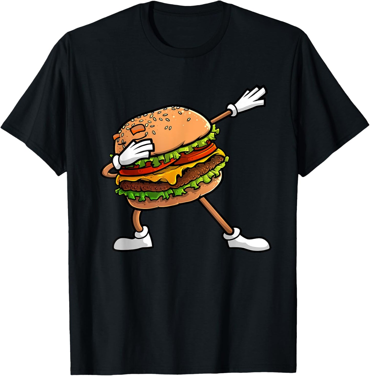 Funny Hamburger Art Kids Men Women Cheeseburger Lover T-Shirt - T-Shirt | Black