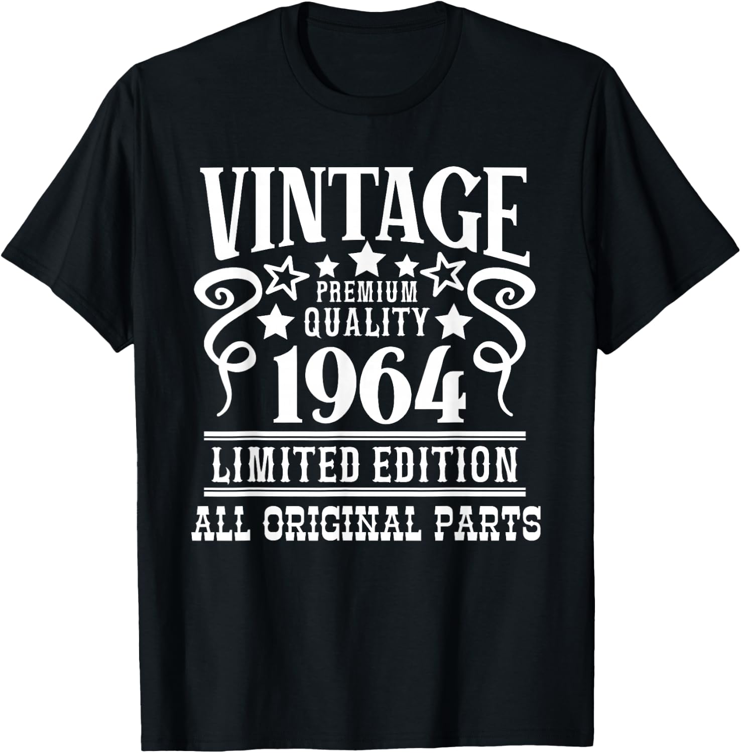 Vintage 1964 Birthday Gift - Born in 64 - Born in 1964 T-Shirt - T-Shirt | Black