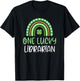 One Lucky Librarian St. Patrick's Day Rainbow Book School T-Shirt - T-Shirt | Black