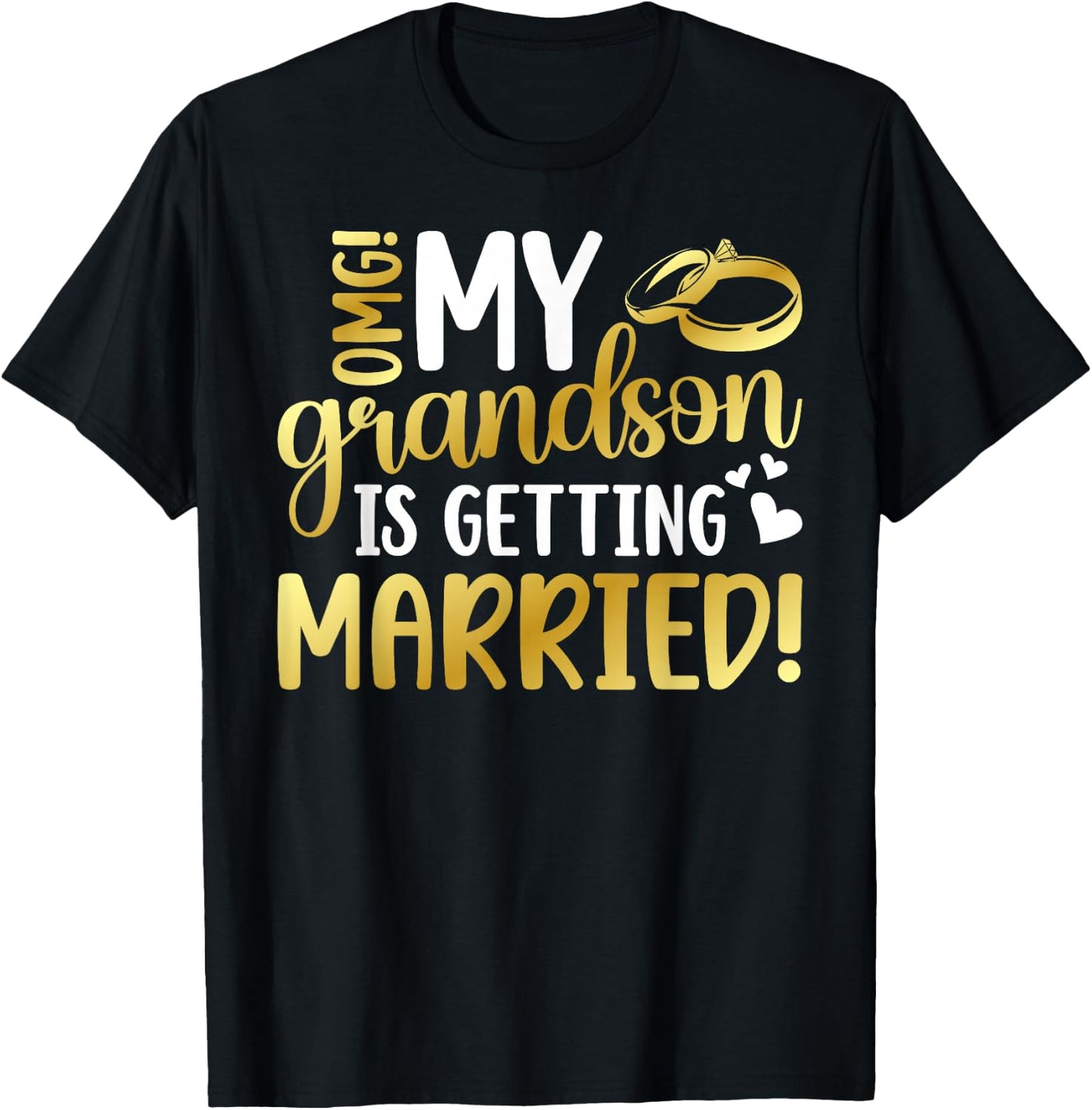 Proud Grandma of The Groom Grandma Grandmother of The Groom T-Shirt - T-Shirt | Black
