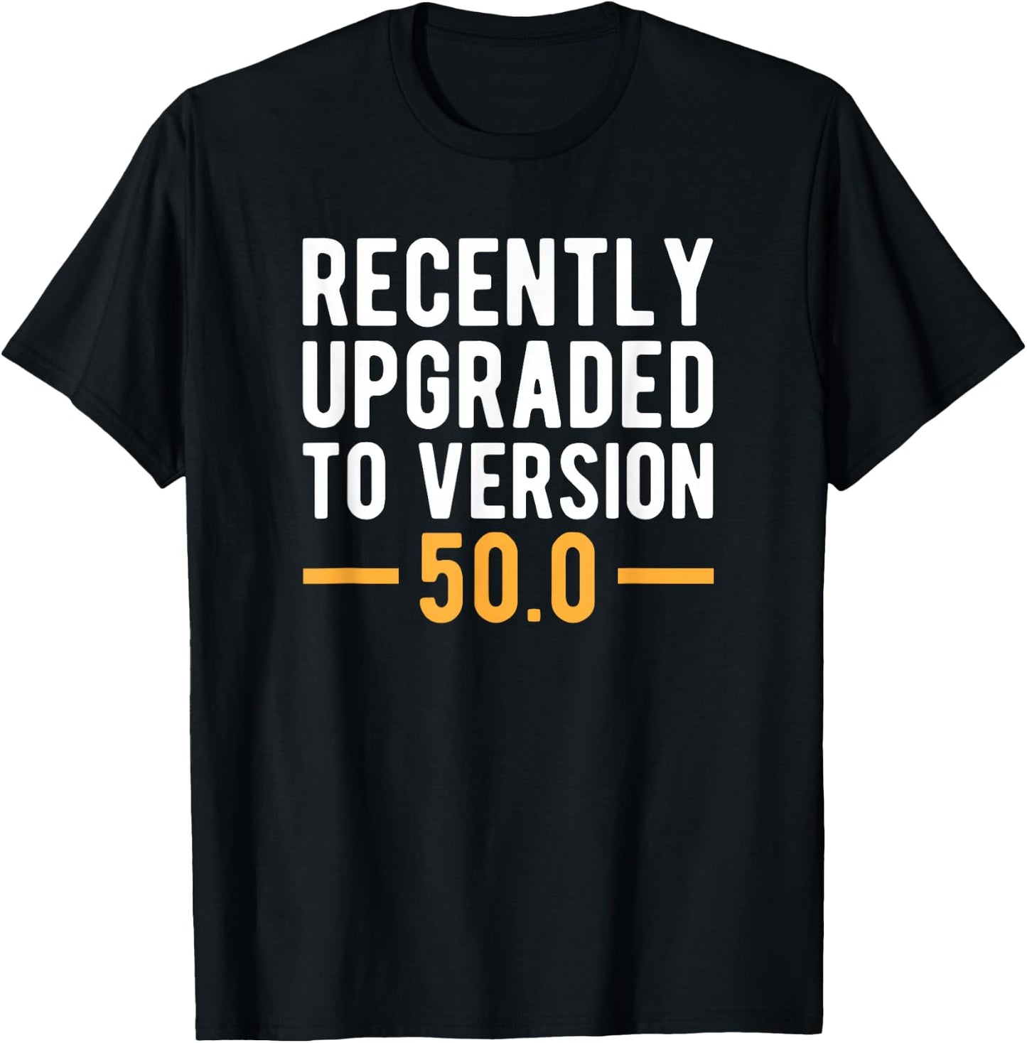 Version 50.0 - 50th Birthday Gift 50 Years Old Geek T-Shirt - T-Shirt | Black