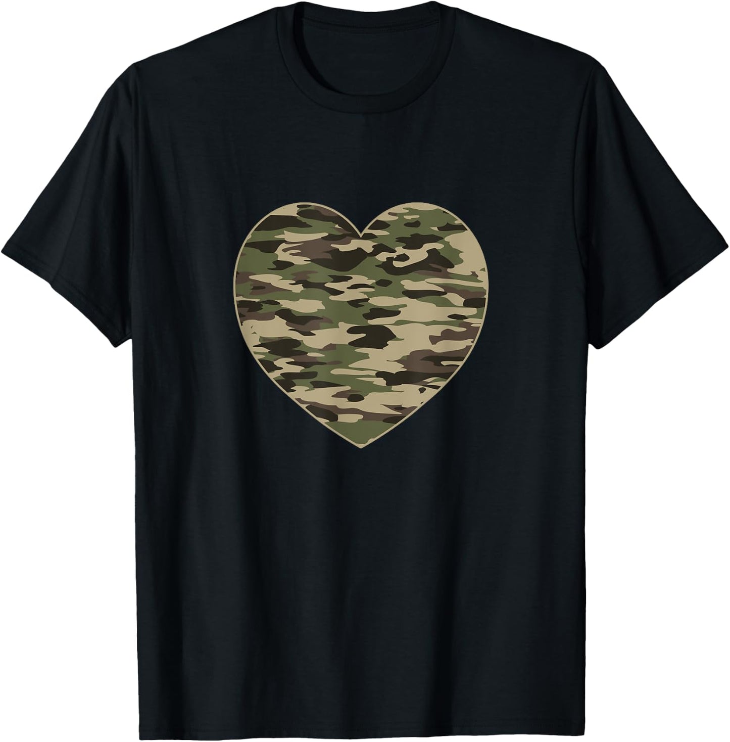 Heart Camoflauge Clothing Women Men Camo Military Tactical Small T-Shirt - T-Shirt | Black