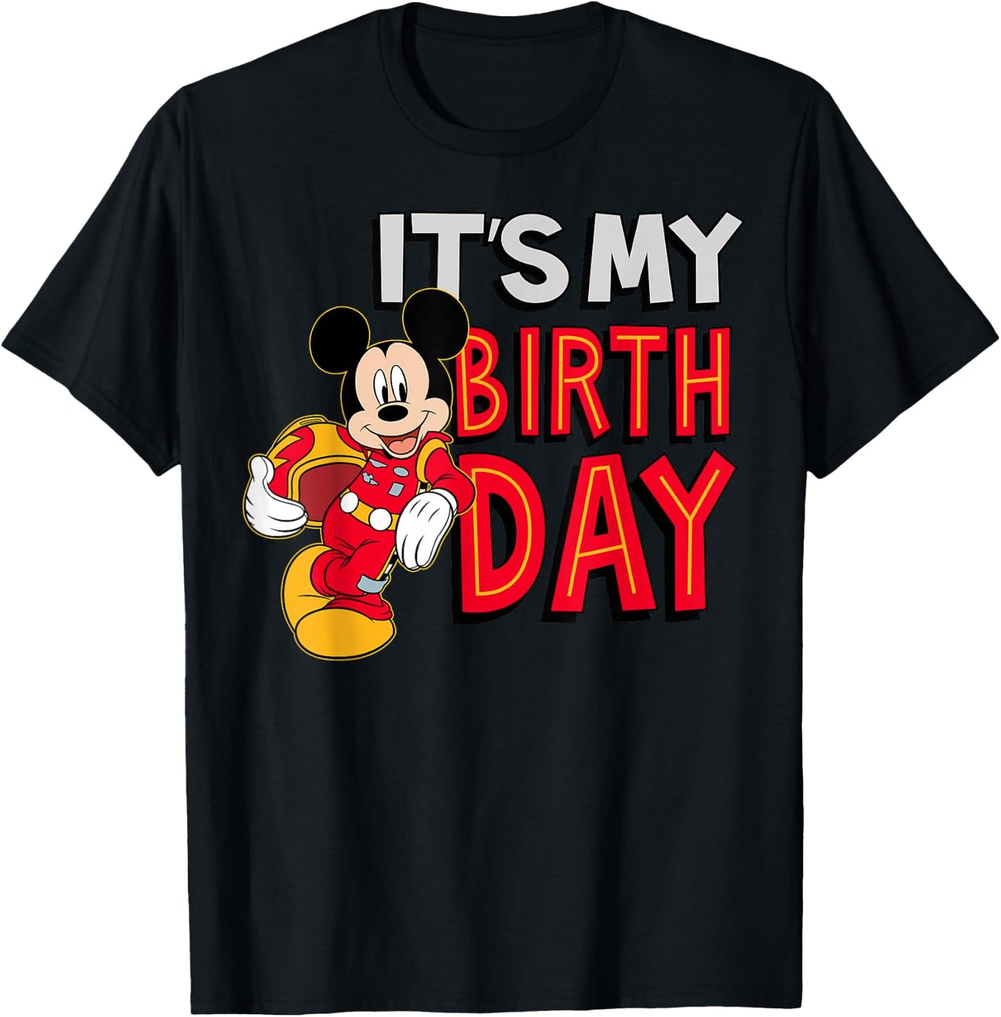 Disney Junior Birthday mickeybday Short Sleeve T-Shirt - T-Shirt | Black
