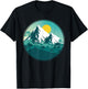 Outdoors Hiking Sunset Mountains Wildlife Forest Nature T-Shirt - T-Shirt | Black