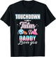 Gender Reveal Touchdowns or Tutus Daddy Matching Baby Party T-Shirt - T-Shirt | Black
