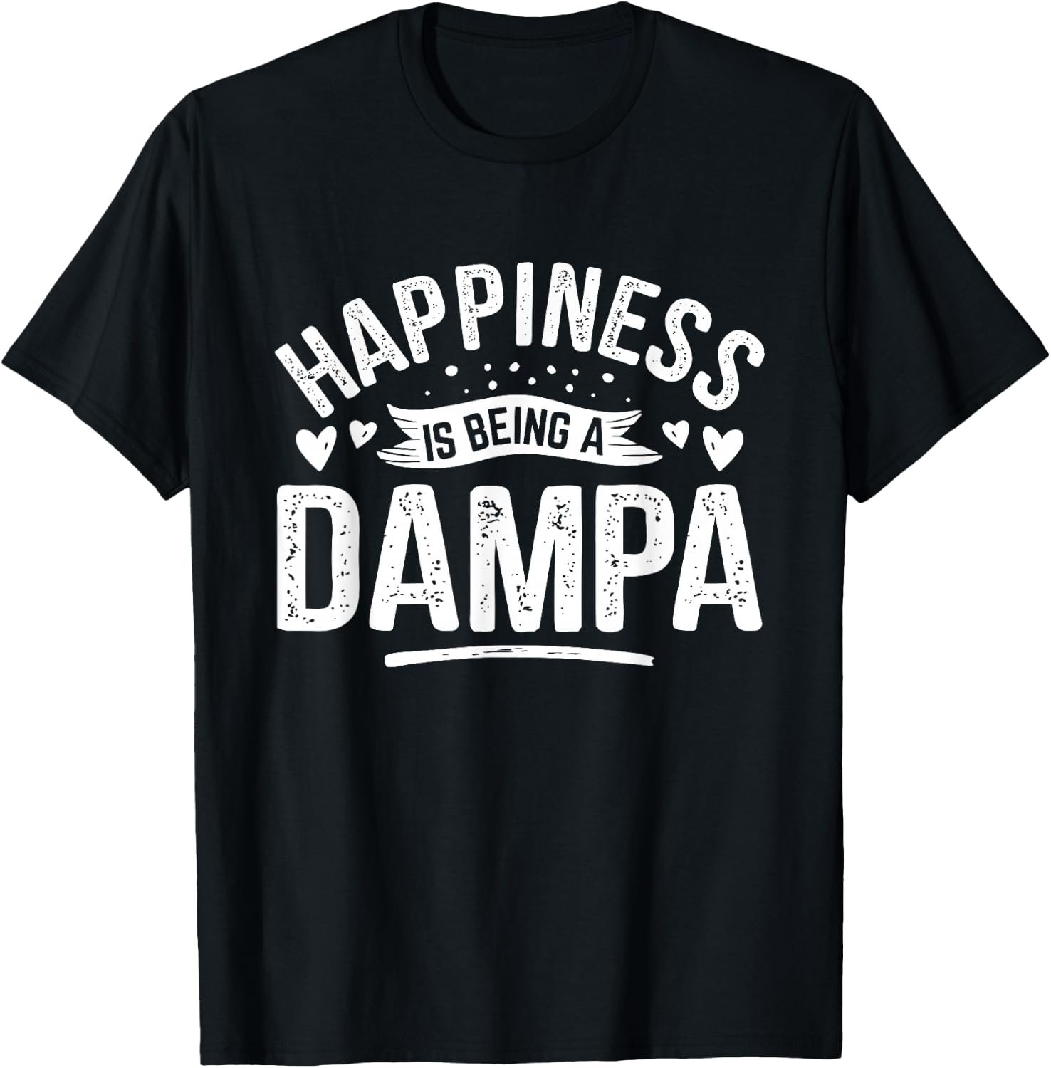 Happiness Is Being A Grandpa Great DAMPA POPO T-Shirt - T-Shirt | Black