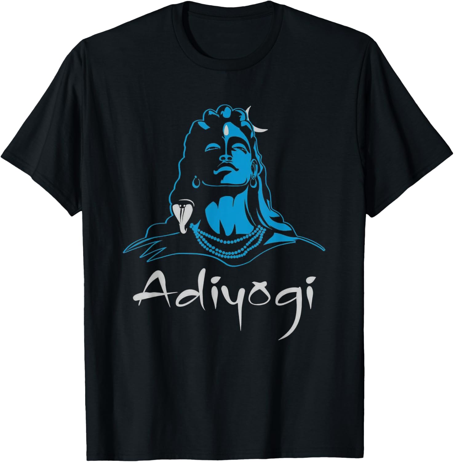 Lord Shiva Hindu God Adiyogi Yoga Meditation Design T-Shirt - T-Shirt | Black