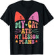 My Cat Ate My Lesson Plans Teacher Funny Sarcastic T-Shirt - T-Shirt | Black