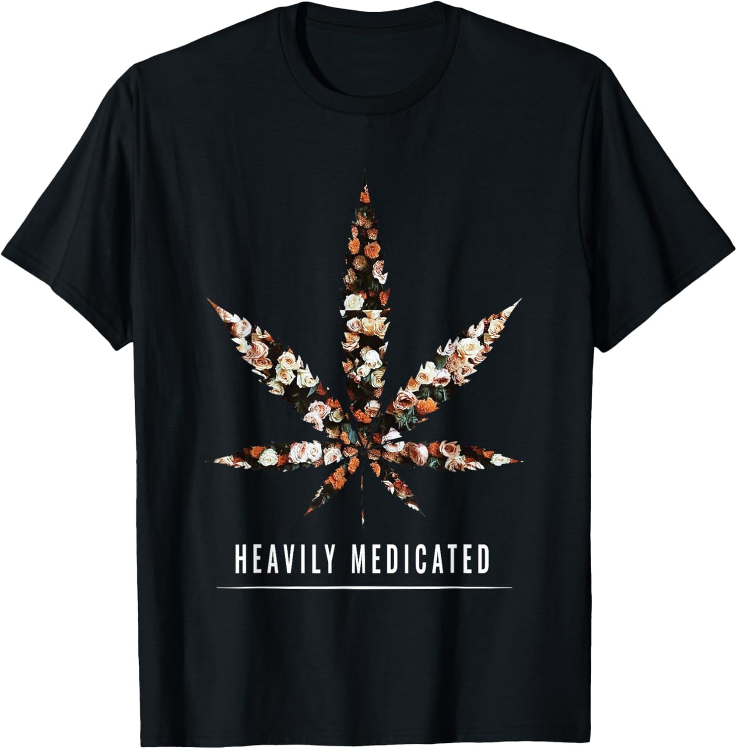 Heavily Medicated | Marijuana Cannabis Weed/Pot Stoner T-Shirt - T-Shirt | Black