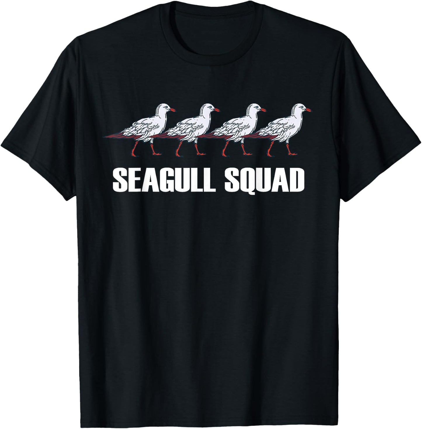 Seagull Squad Flocks Of Seagull Team Terns Seagull Lover T-Shirt - T-Shirt | Black