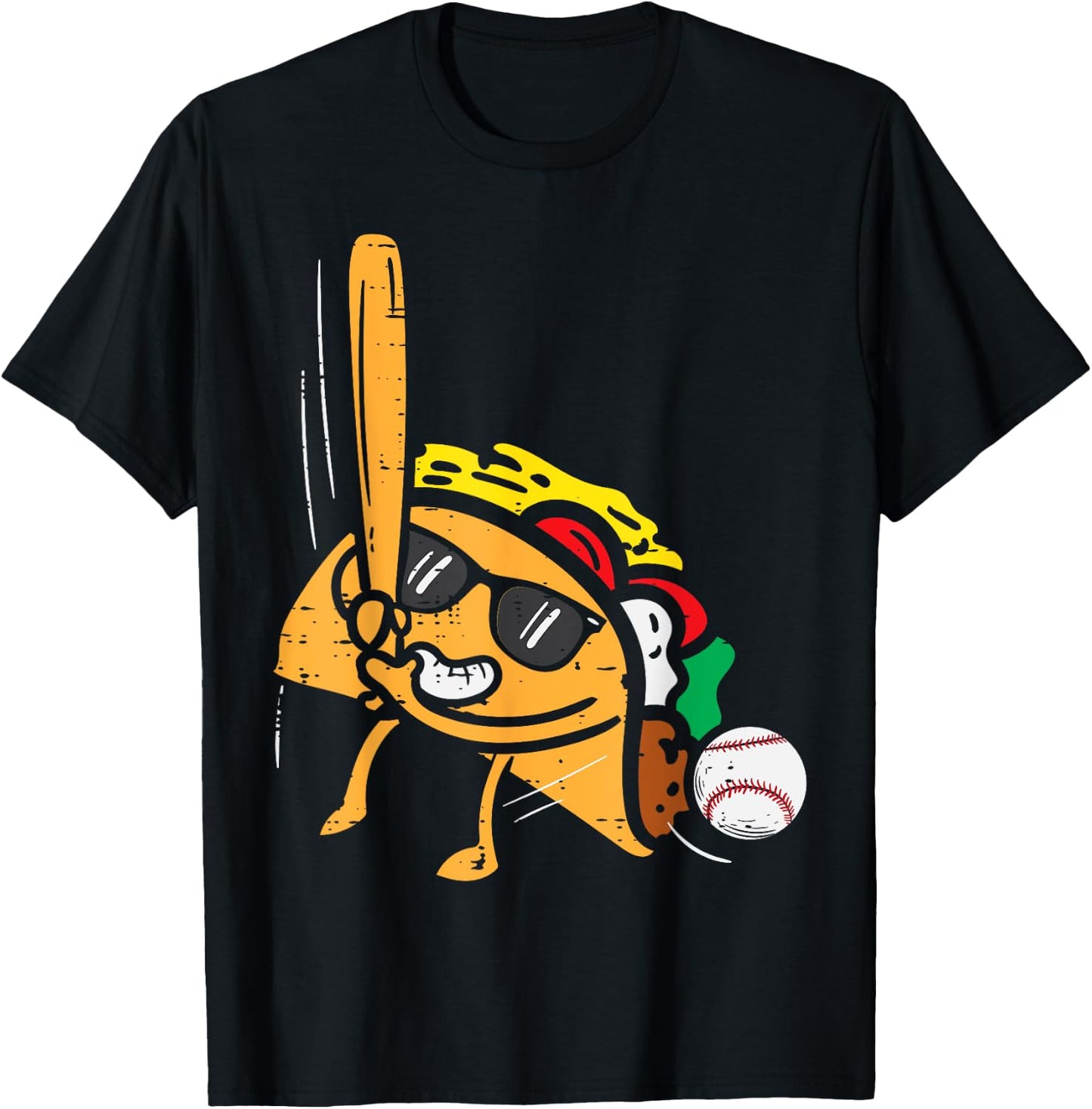 Taco Baseball Cinco De Mayo Mexican Fiesta Boys Men Kids T-Shirt - T-Shirt | Black