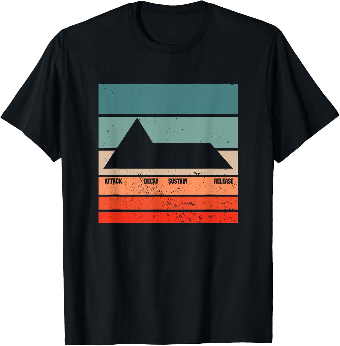 ADSR Modular Life Waveform Synth Nerd Synthesizer T-Shirt - T-Shirt | Black