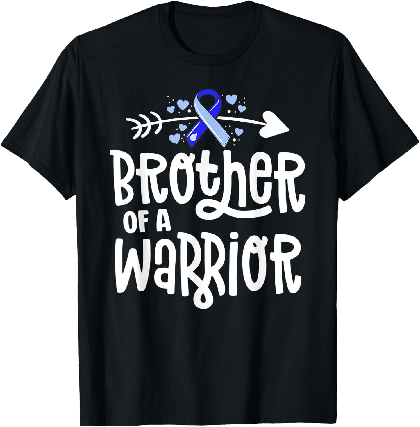 Brother Of A Warrior Hydrocephalus Awareness Family Support T-Shirt - T-Shirt | Black