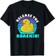 Release the Quacking! Funny Yellow Rubber Ducks Design T-Shirt - T-Shirt | Black