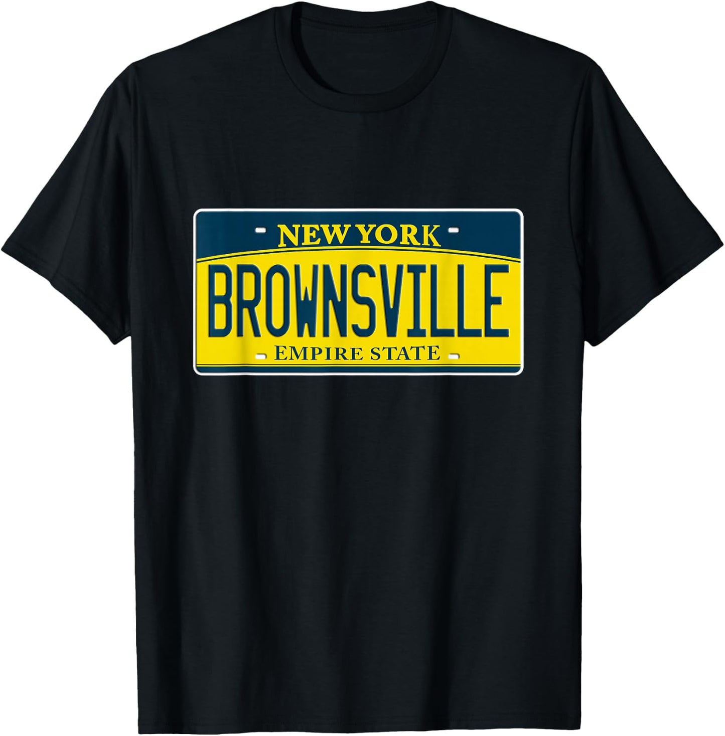 Brownsville Brooklyn New York NY Neighborhood License Plate T-Shirt - T-Shirt | Black