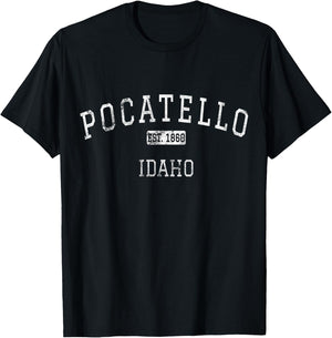Pocatello Idaho ID Vintage T-Shirt - T-Shirt | Black
