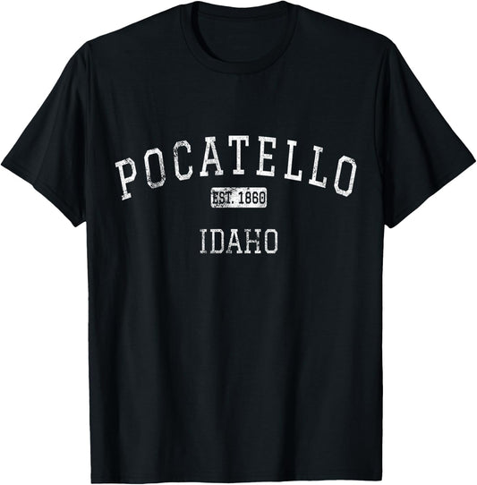 Pocatello Idaho ID Vintage T-Shirt - T-Shirt | Black