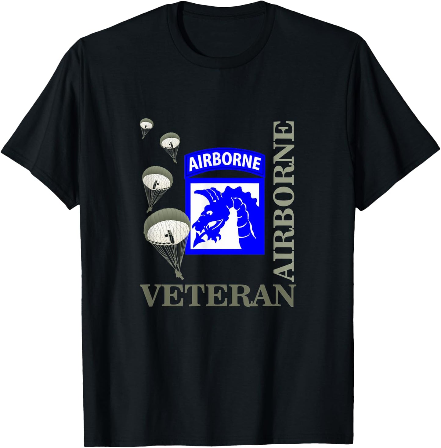 18th Airborne Corps Veteran Paratrooper Veterans Day Xmas T-Shirt - T-Shirt | Black