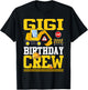 Gigi Birthday Crew Construction Birthday Party T-Shirt - T-Shirt | Black