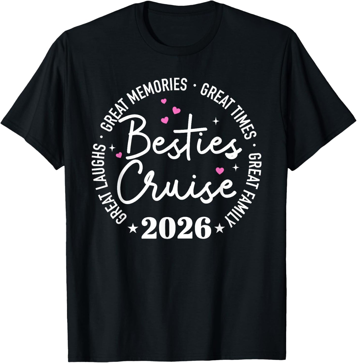 Besties Cruise 2026 T-Shirt - T-Shirt | Black