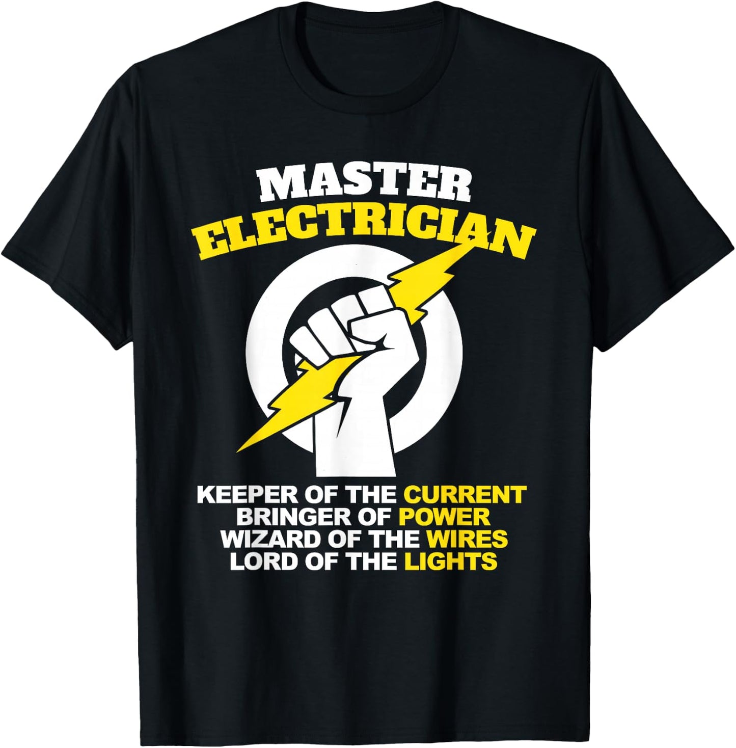 Funny Master Electrician T-Shirt - T-Shirt | Black