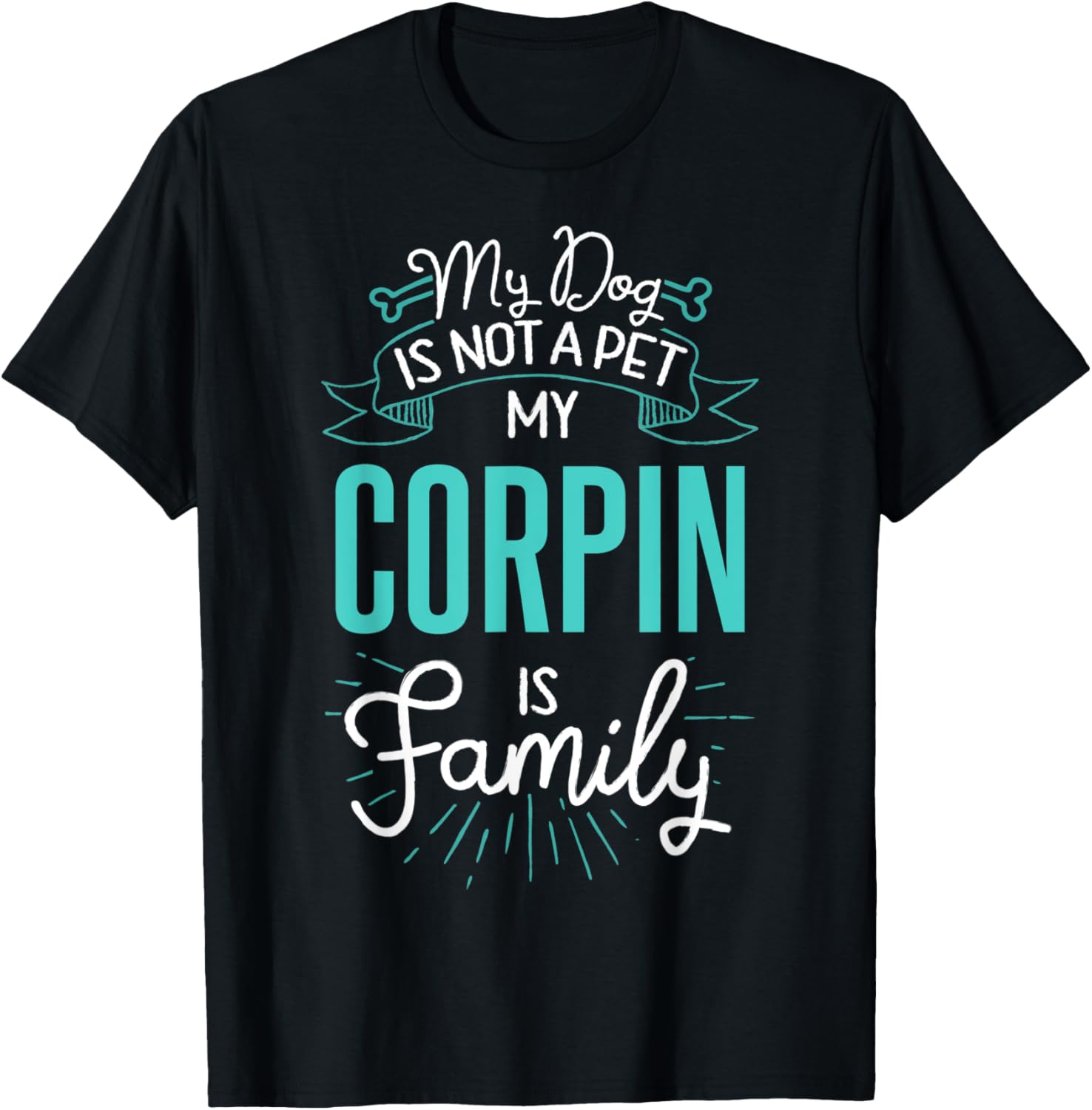 Cute Corpin Shirt Family Dog Gift Men T-Shirt - T-Shirt | Black