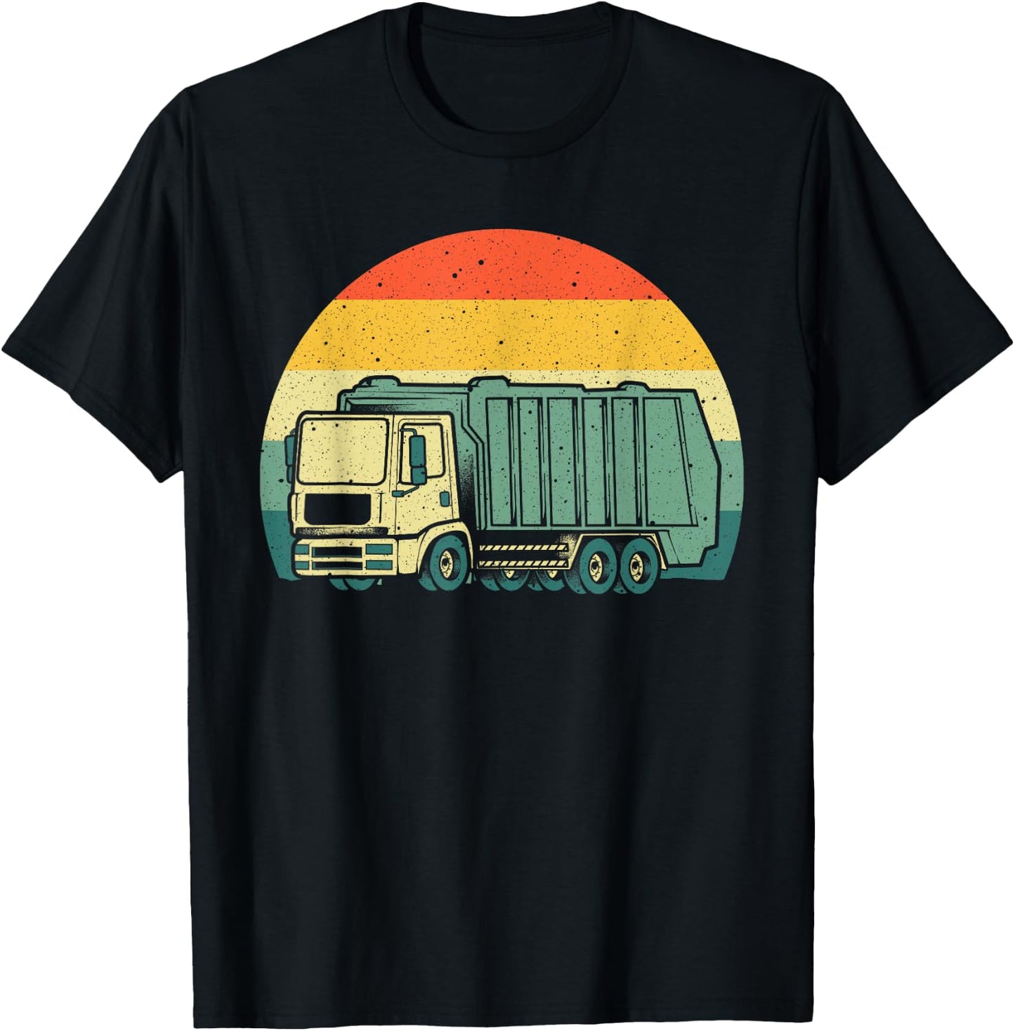 Funny Garbage Truck Design For Kids Men Women Trash Truck T-Shirt - T-Shirt | Black