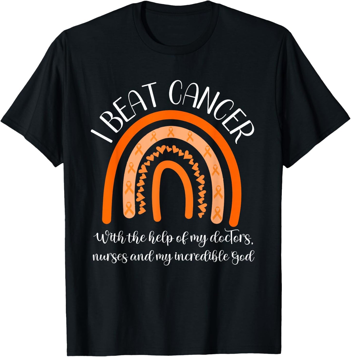 Leukemia Cancer Survivor End Chemo I Beat Cancer Awareness T-Shirt - T-Shirt | Black