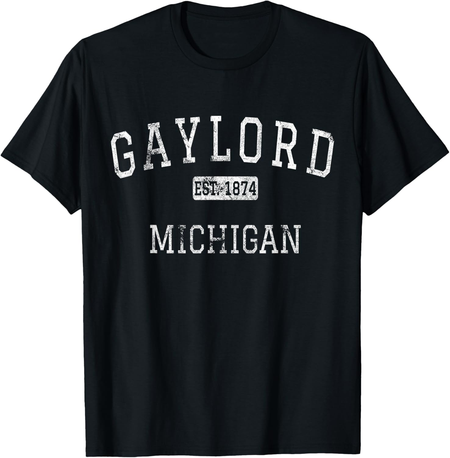 Gaylord Michigan MI Vintage T-Shirt - T-Shirt | Black