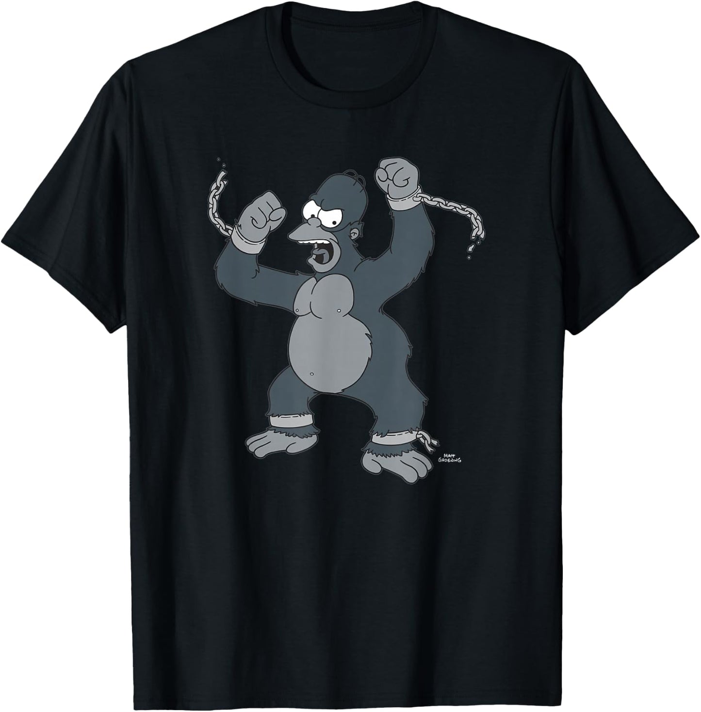 The Simpsons Treehouse of Horror King Kong Homer V-2 T-Shirt - T-Shirt | Black