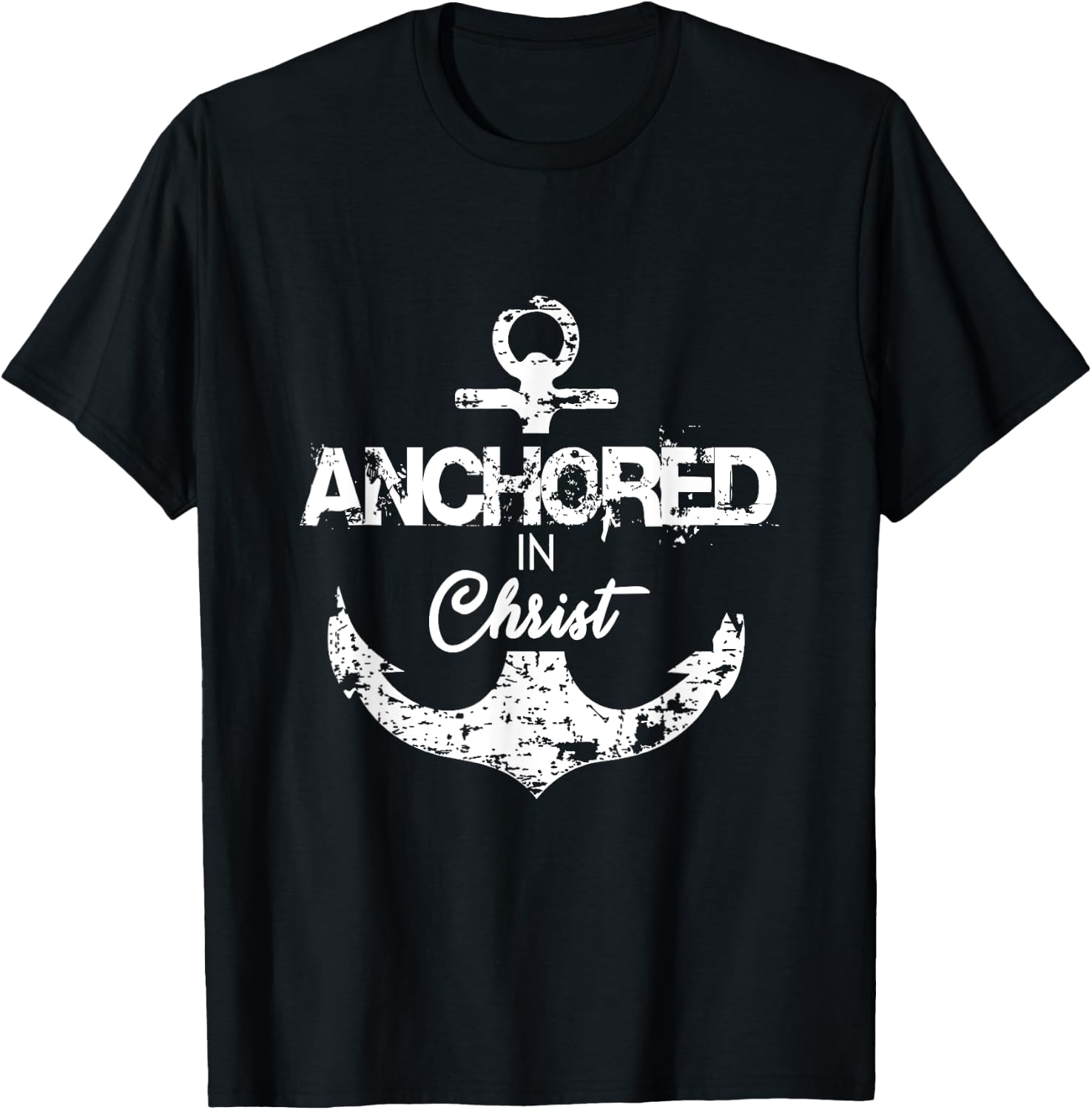 Anchored in Christ T-Shirt - T-Shirt | Black