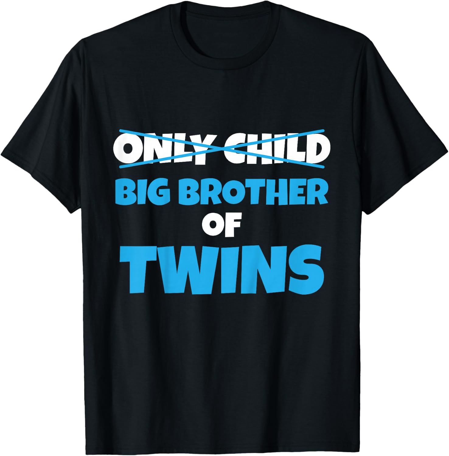 Kids Big Brother of Twins Announcement Older Brother of Twins T-Shirt - T-Shirt | Black