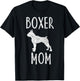 Vintage Boxer Mom Gift Dog Owner Boxer Mother Men Women Girls Kids T-Shirt - T-Shirt | Black