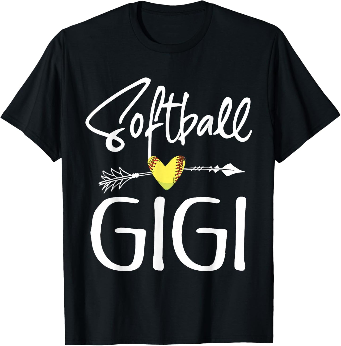 Softball Gigi Women Softball Gift T-Shirt - T-Shirt | Black