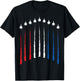 American Jet trail Red White & Blue Flag Fourth of July Jets T-Shirt - T-Shirt | Black
