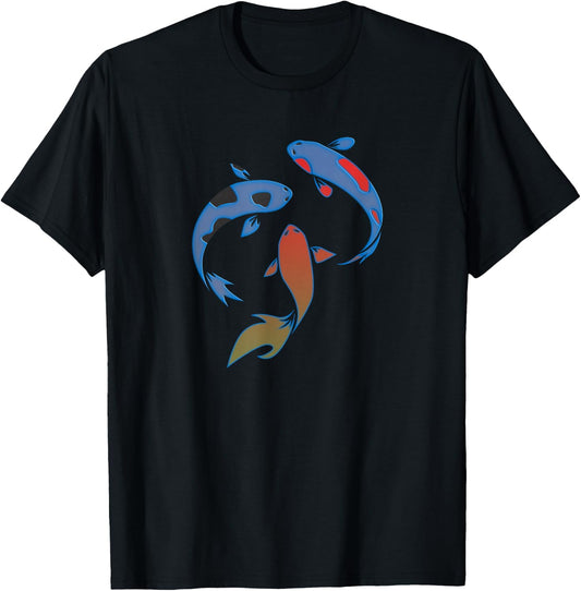 Multicolor Koi Fish | Koi Lover T-Shirt - T-Shirt | Black