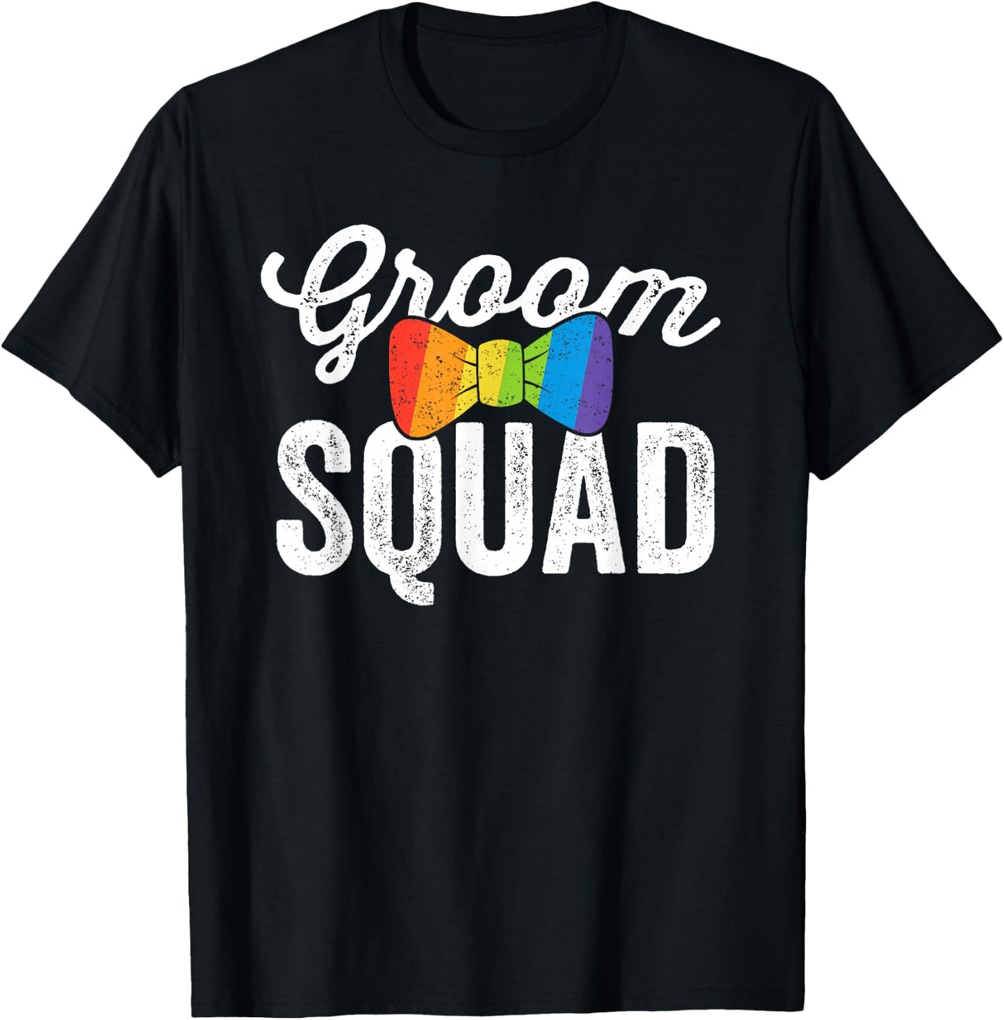 Groom Squad Shirt LGBT Pride Gay Bachelor Wedding Gift T-Shirt - T-Shirt | Black