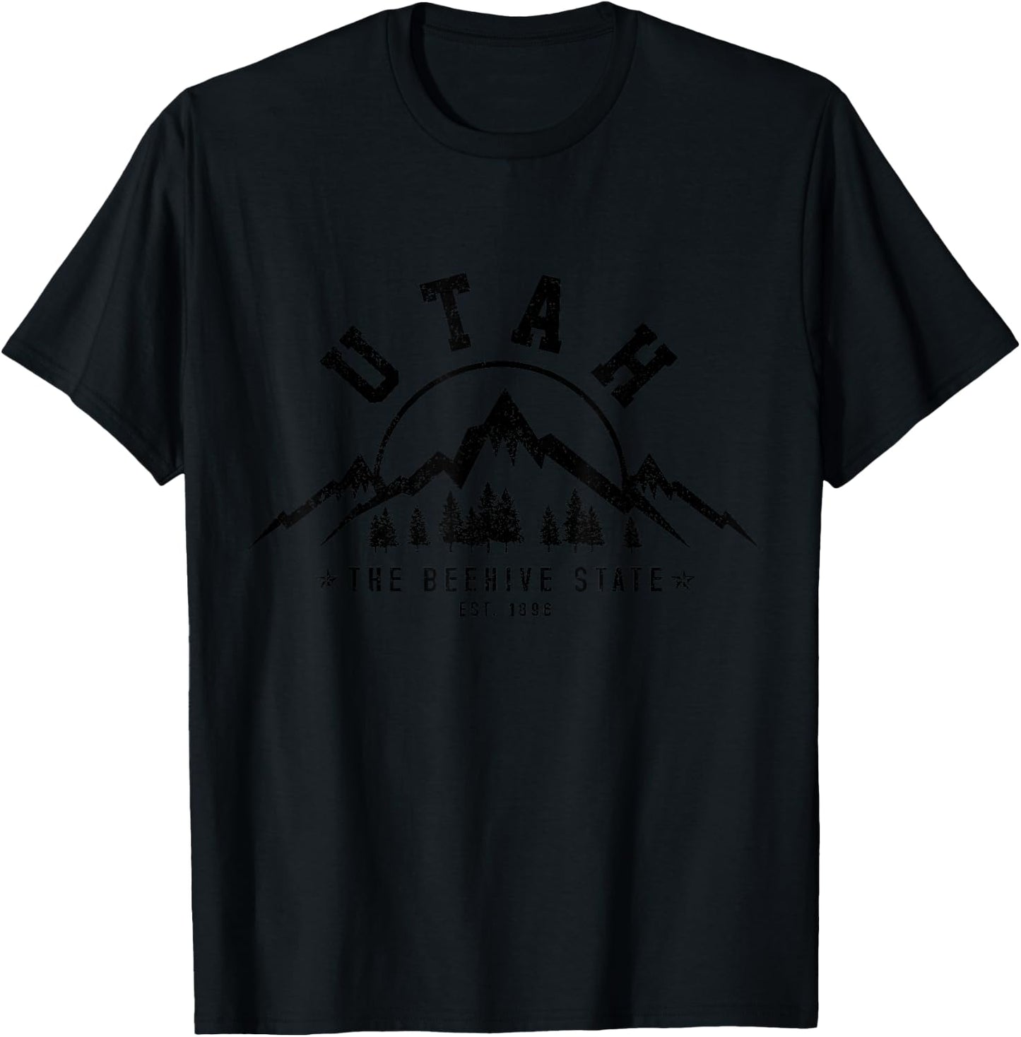 Utah Est. 1896 USA America Souvenir T-Shirt - T-Shirt | Black