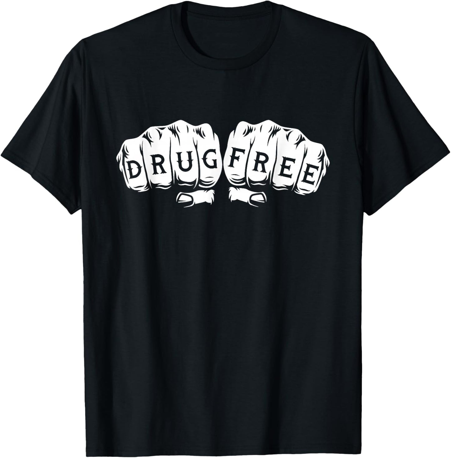 Drug Free - Sober Sobriety Anniversary AA NA T-Shirt - T-Shirt | Black