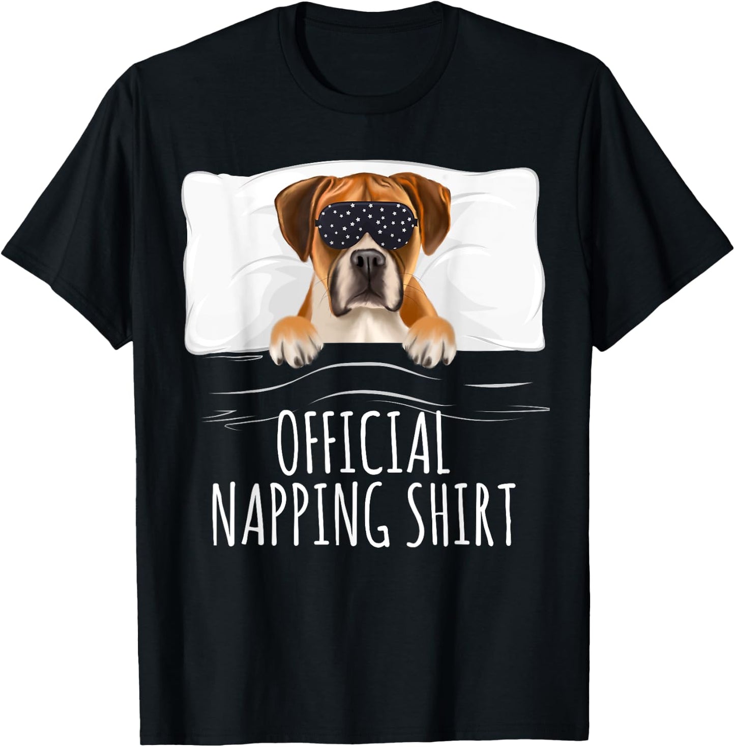 Black Sleep Mask Boxer Official Napping T-Shirt - T-Shirt | Black