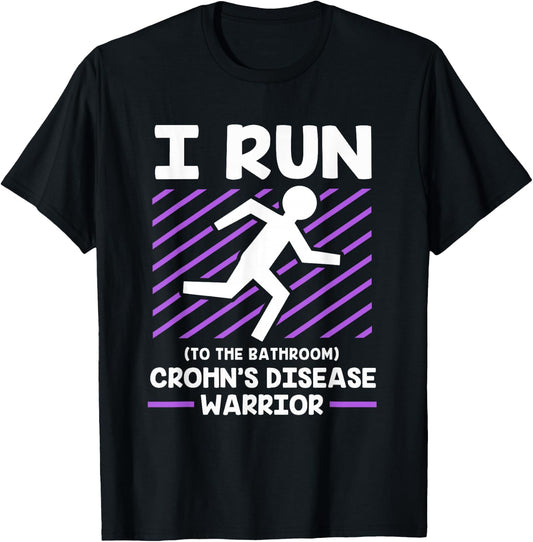 IBD Crohns Disease Awareness Funny Crohns Warrior T-Shirt - T-Shirt | Black