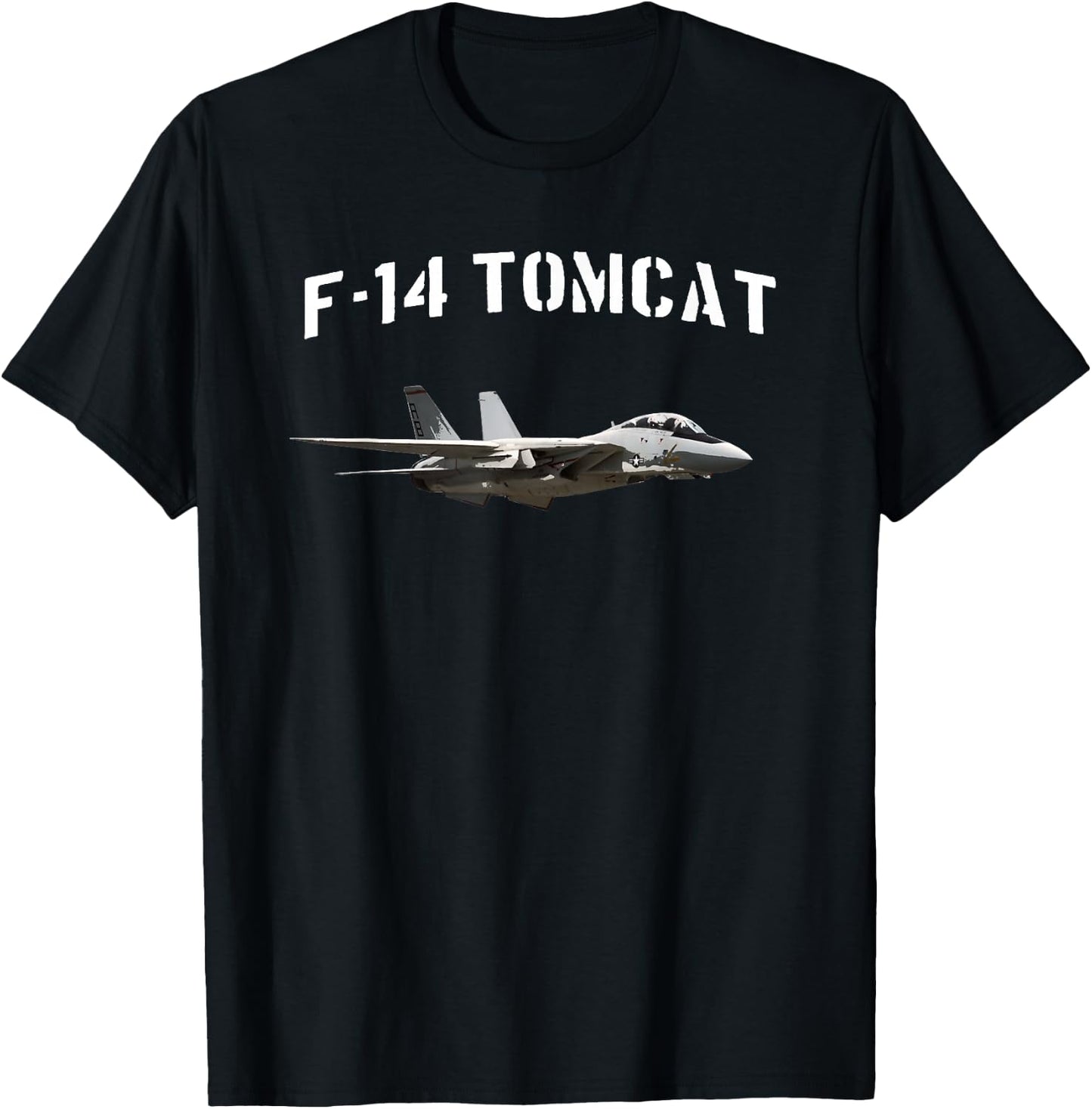 F-14 Tomcat USA Fighter Plane Pilot T-Shirt - T-Shirt | Black