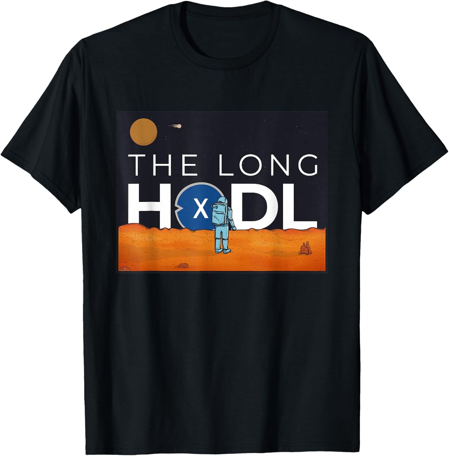 The Long Hodl, XDC To The Moon Crypto Gift Bear Market T-Shirt - T-Shirt | Black