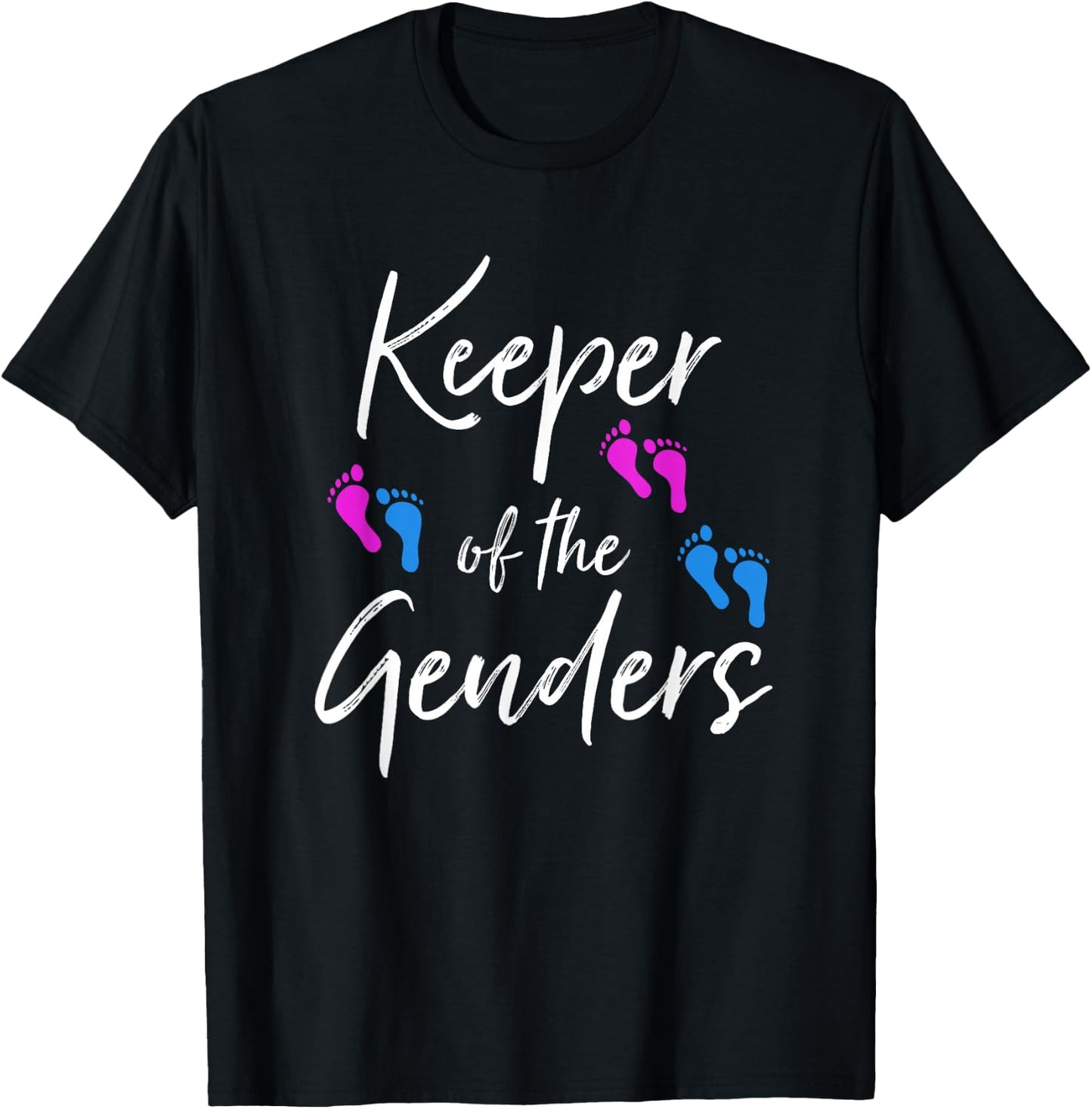 Keeper of the Genders Twin Gender Reveal Party for Twins T-Shirt - T-Shirt | Black