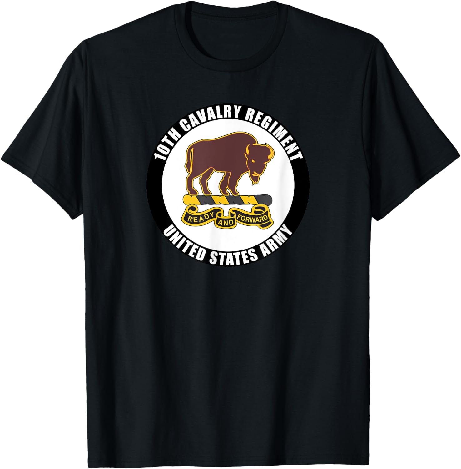 10th Cavalry Regiment United States Army Veteran Military T-Shirt - T-Shirt | Black