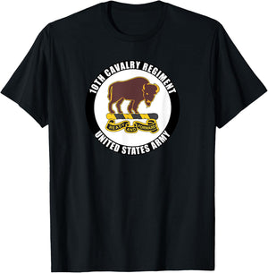 10th Cavalry Regiment United States Army Veteran Military T-Shirt - T-Shirt | Black