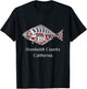 California Humboldt County Native American Style Halibut Art T-Shirt - T-Shirt | Black