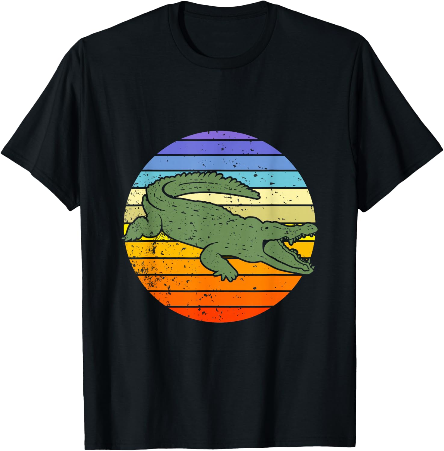 Retro Crocodile T-Shirt - T-Shirt | Black